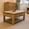 Harwell Oak Coffee Table with Drawers