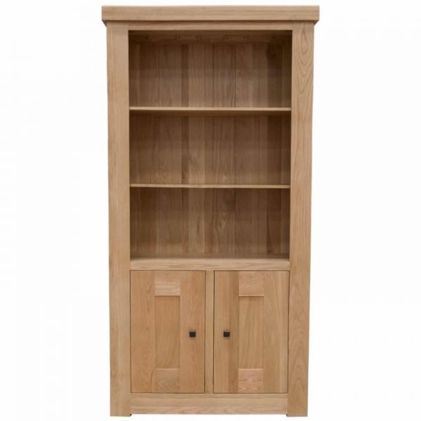 Bordeaux Oak 2 Door Bookcase Only Oak Furniture Sale On Now