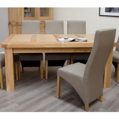 Bordeaux Oak Extending Dining Table 6, Solid Wood Extending Dining Table And 6 Chairs