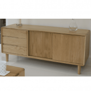 Scandic Oak 3 Drawer Sideboard - Only Oak Furniture - Sale Now On