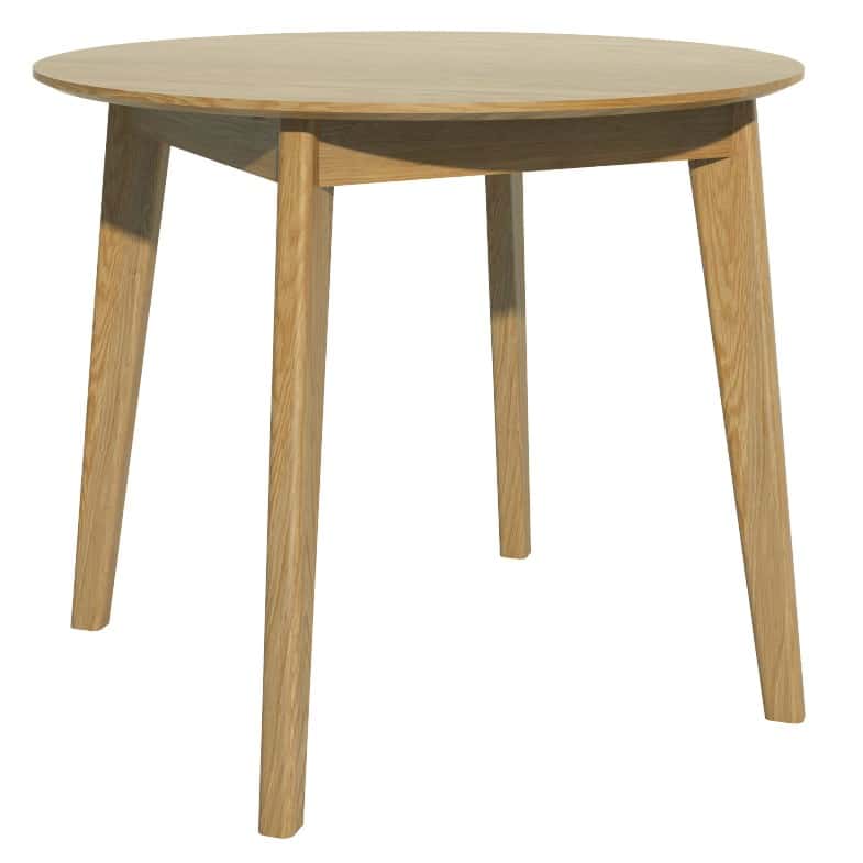 Scandic Oak Small Round Dining Table, Small Round Wood Tables
