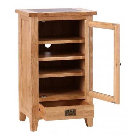 Edmonton Premium Oak Hi Fi Cabinet 0 Finance Available