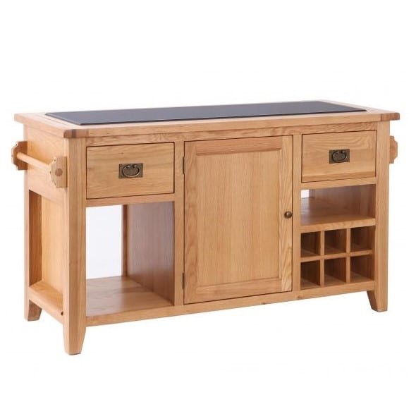 Edmonton Premium Oak Granite Top Kitchen Island Unit Price Challange