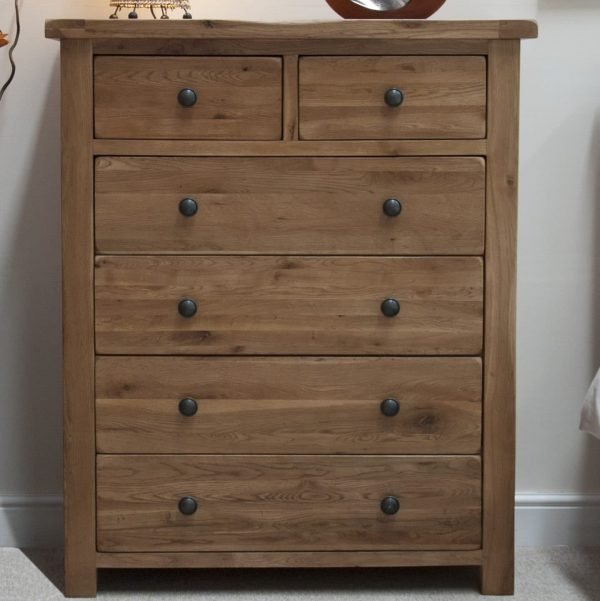 Rustic Oak 2 over 4 Chest of Drawers