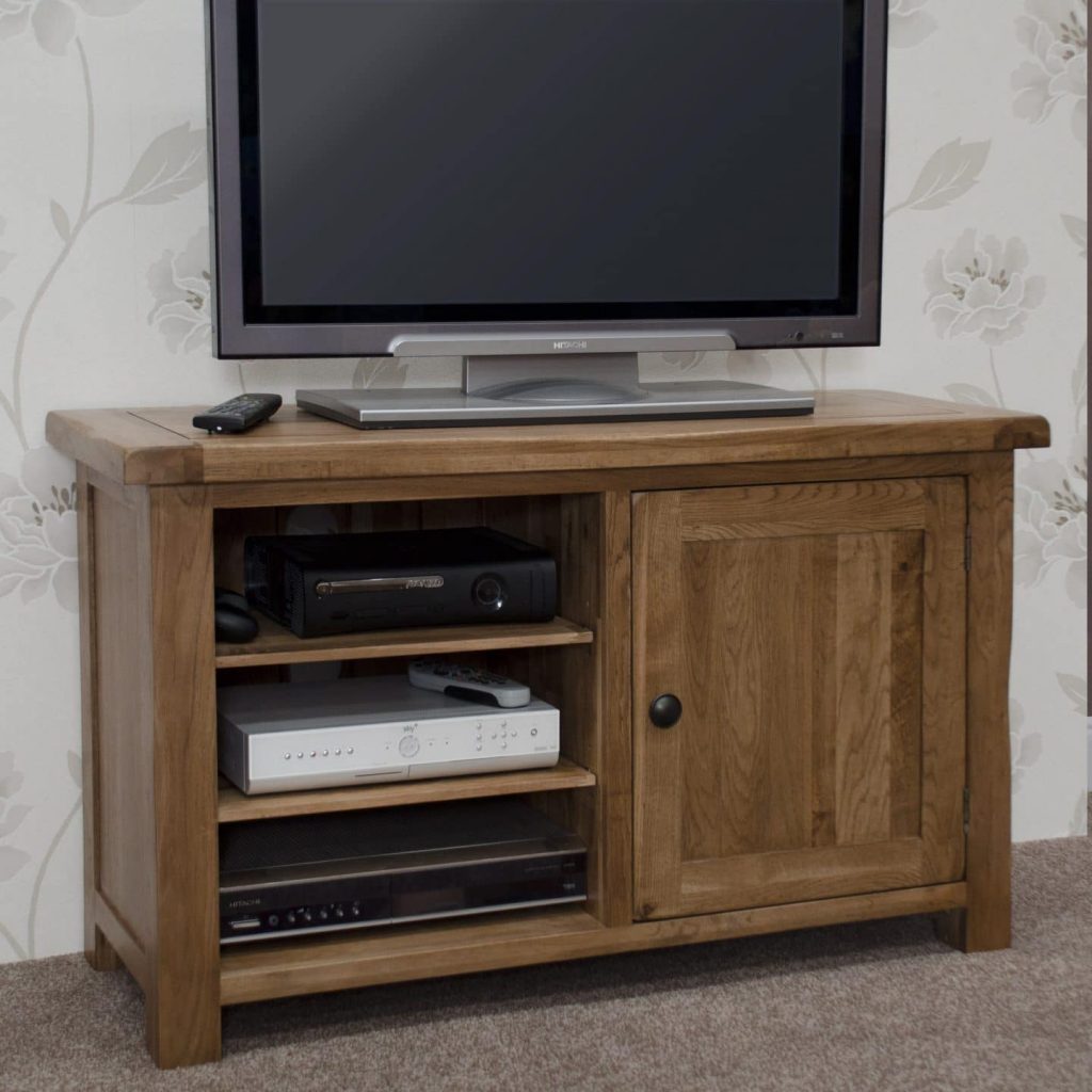 Rustic Oak TV Unit Only Oak Furniture Free Delivery