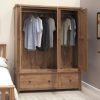 RUSTW RusticTripleWardrobe Open