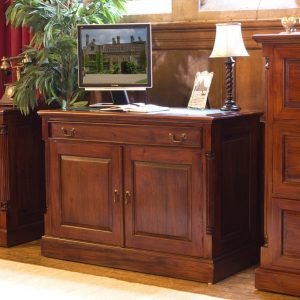 La Roque Mahogany Twin Pedestal Computer Desk Only Oak Furniture