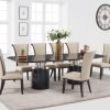 adeline 260cm black marble dining table with almeria chairs wr1