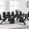 adeline 260cm black marble dining table with hereford chairs wr1