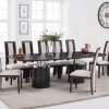 adeline 260cm black marble dining table with rivilino chairs wr1