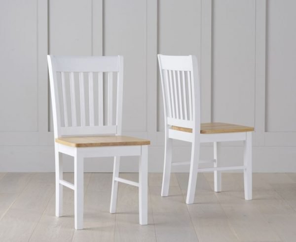 alaska chairs oak and white pairs   pt36109 1