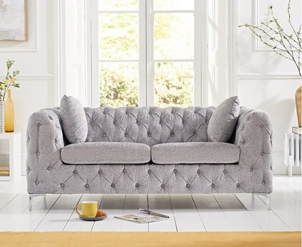 alegra grey plush 2 seater sofa pt32633 wr1