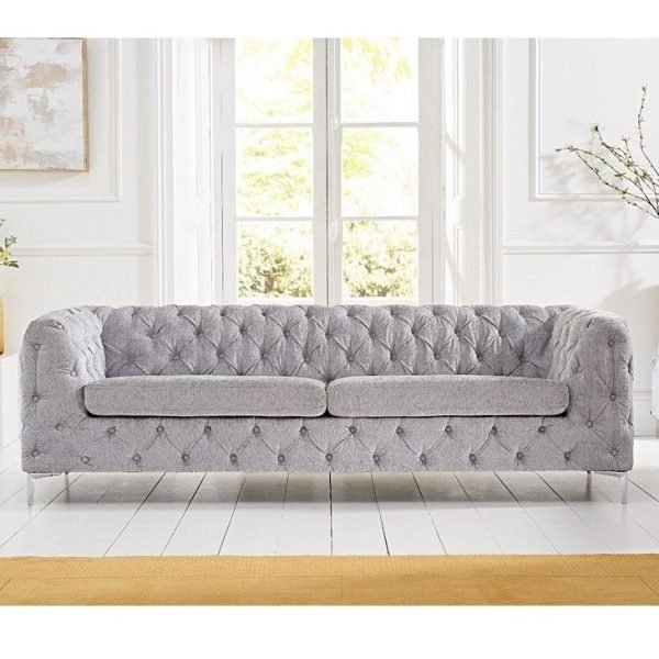 alegra grey plush 3 seater sofa pt32630 wr1