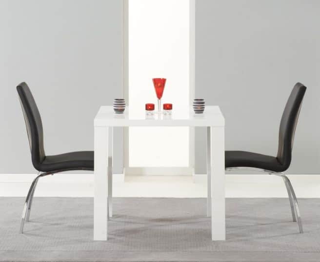 Ava 80cm High Gloss Dining Table Only, How Big Of Round Table To Seat 80cm