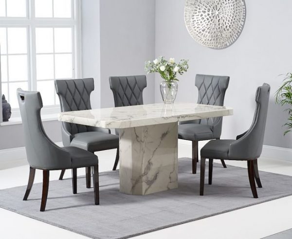 becca 160cm white dining table with fredo chairs wr1 1