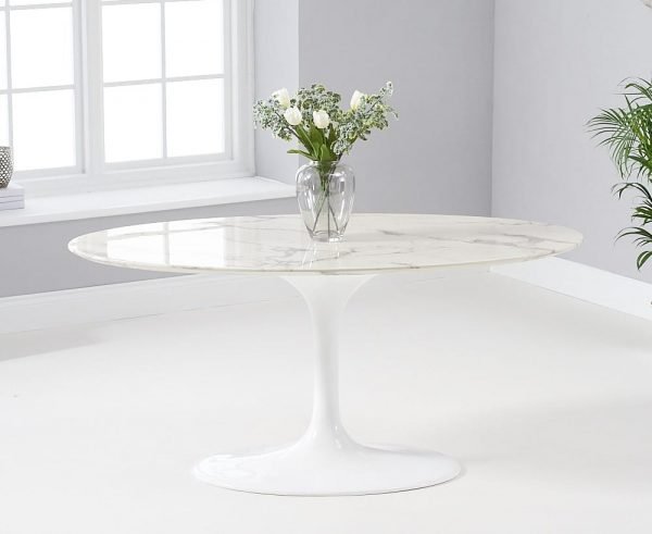 brittney 160cm oval white dining table   pt30228 wr1 1