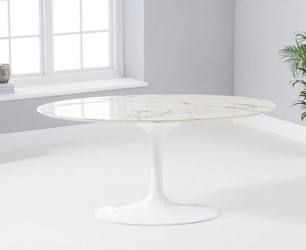 brittney 160cm oval white dining table   pt30228 wr3 1