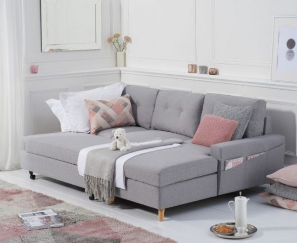 carlotta grey linen righ hand facing chaise sofa bed   pt33064 wr3