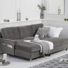 carlotta grey velvet left hand facing chaise sofa bed   pt33065 wr3