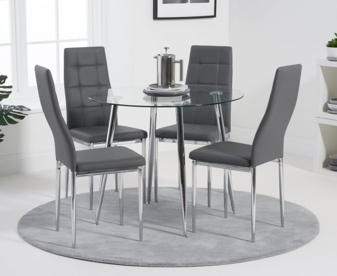 Ina 90cm Round Dining Table Only Oak Furniture Ina 90cm Round Dining Table Only, Small Round Glass Table And Chairs