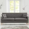 casa bella 3 seater grey fabric sofa   pt28019 3