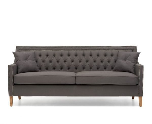 casa bella 3 seater grey fabric sofa   pt28019 4