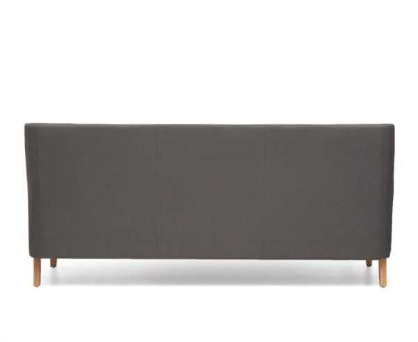 casa bella 3 seater grey fabric sofa   pt28019 back