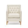 casa bella ivory fabric chair   pt28014 front