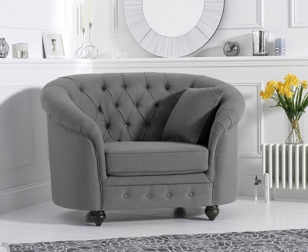 casey grey linen arm chair   pt32112 b