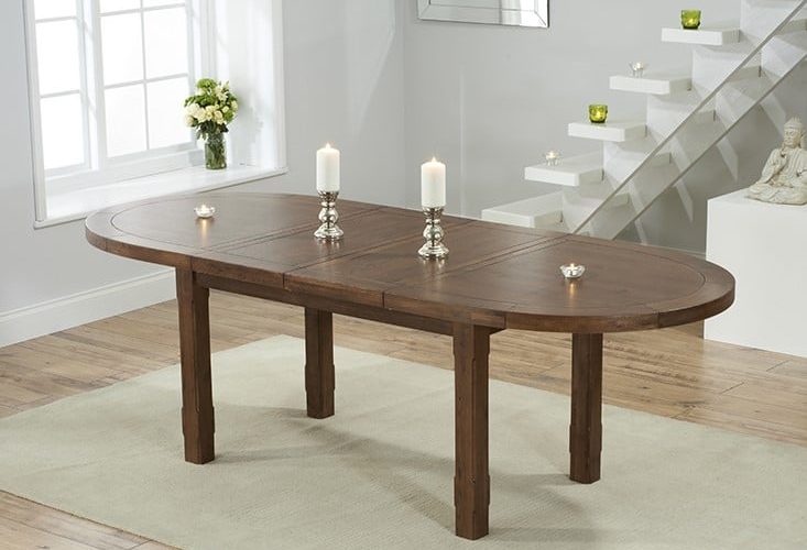 cheyenne dark oak oval extending dining table   pt41611 extended 2 1