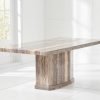 Como 160cm Brown Marble Dining Table