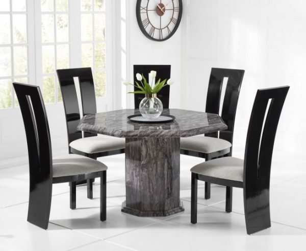 coruna octagonal grey dining table with valencie chairs wr2 1 1