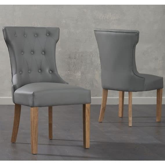 courtney grey faux leather dining chairs   pt32604 5 1