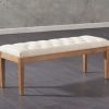 courtney medium cream fabric bench   pt32609 2 1