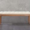 courtney medium cream fabric bench   pt32609 3