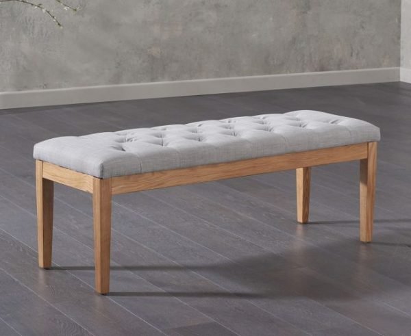 courtney medium grey fabric bench   pt32608 3 1