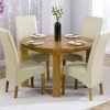 deco round dt with 4 roma cream chairs 1 9 1