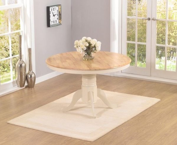 elstree 120cm cream oak dining table   pt30081