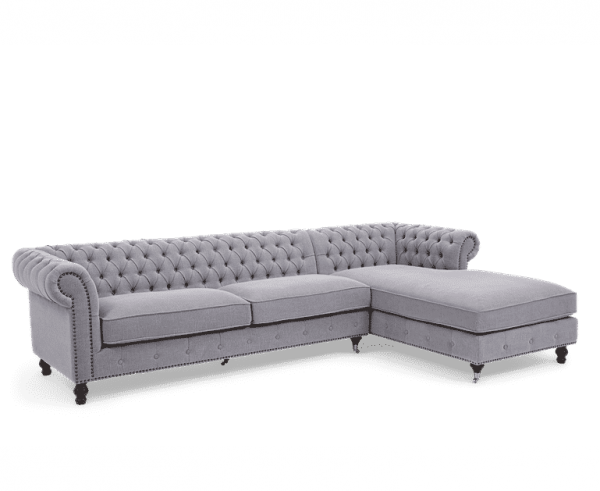 fiona grey linen chaise sofa white background 5