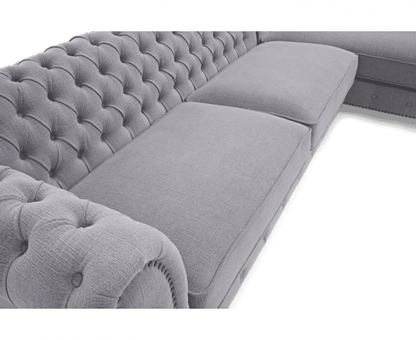 fiona grey linen chaise sofa white background 8