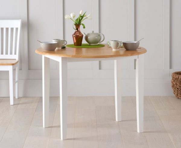 Genovia Dining Table Oak And White