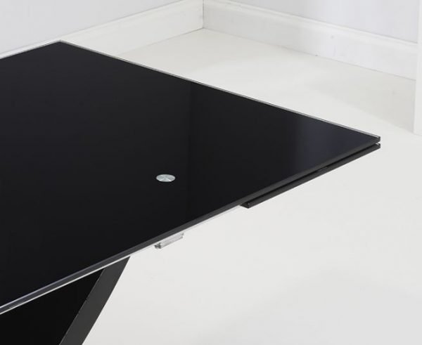 hanover 210cm glass extending dining table   table top