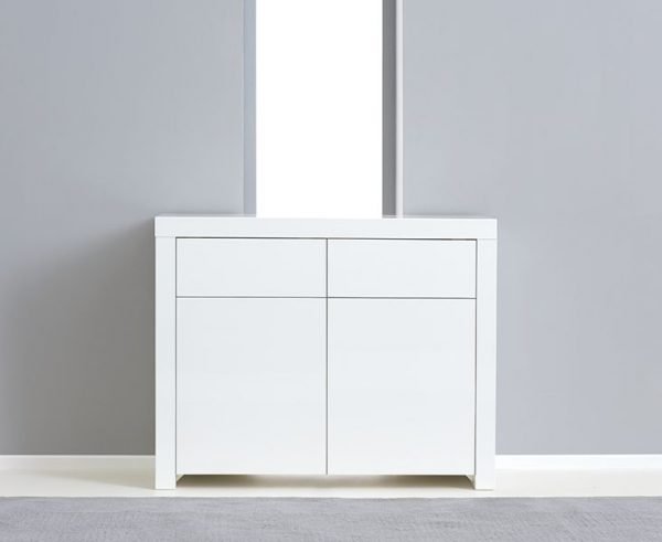 hereford 2 door 2 drawer white high gloss sideboard   pt33888jp f 1
