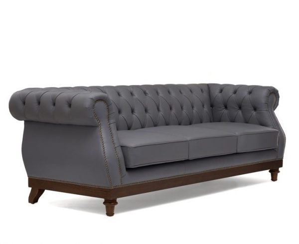 highgrove 3 seater grey leather sofa   pt28003 3