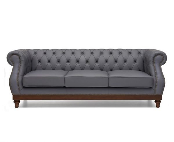 highgrove 3 seater grey leather sofa   pt28003 5