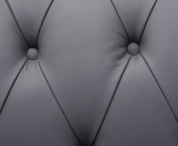 highgrove grey leather sofa   button detail 1