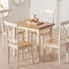 hove 60cm oak cream extending dining table with elstree chairs pt30177 pt30082 wr1 1