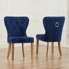 kalim blue plush dining chairs pair   pt30242 wr 1
