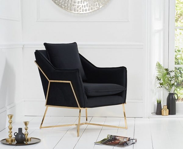 larna black velvet accent chair   pt33433 wr1