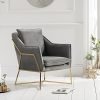 larna grey velvet accent chair   pt32277 wr